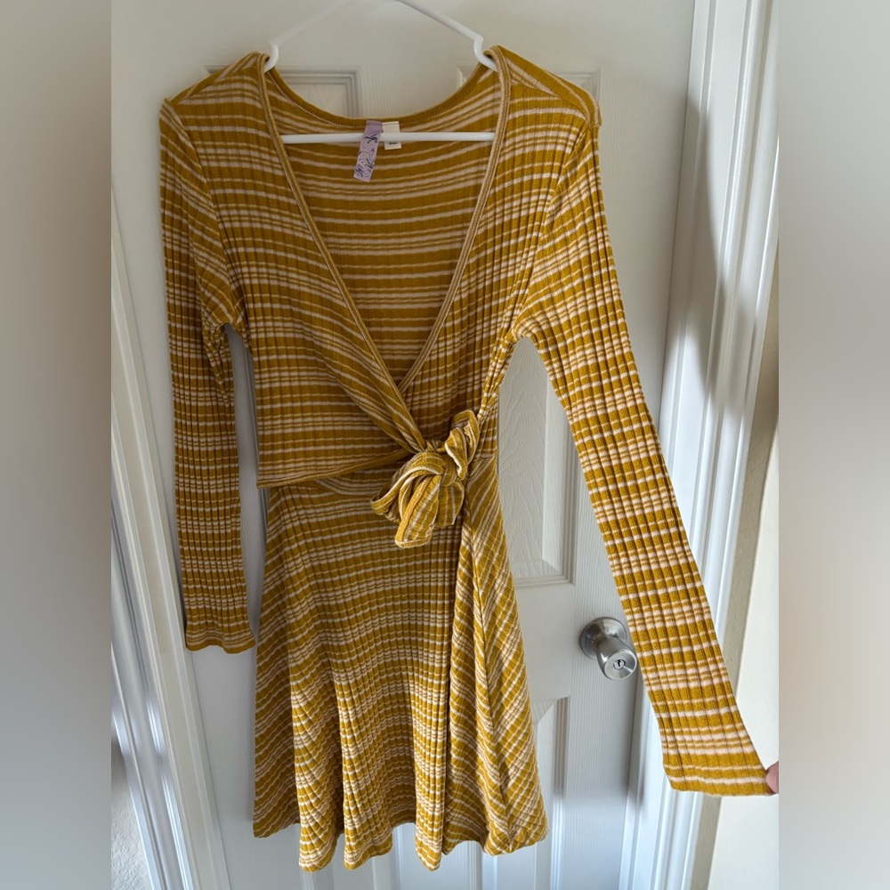 Yellow and white striped mini dress from Francesca’s